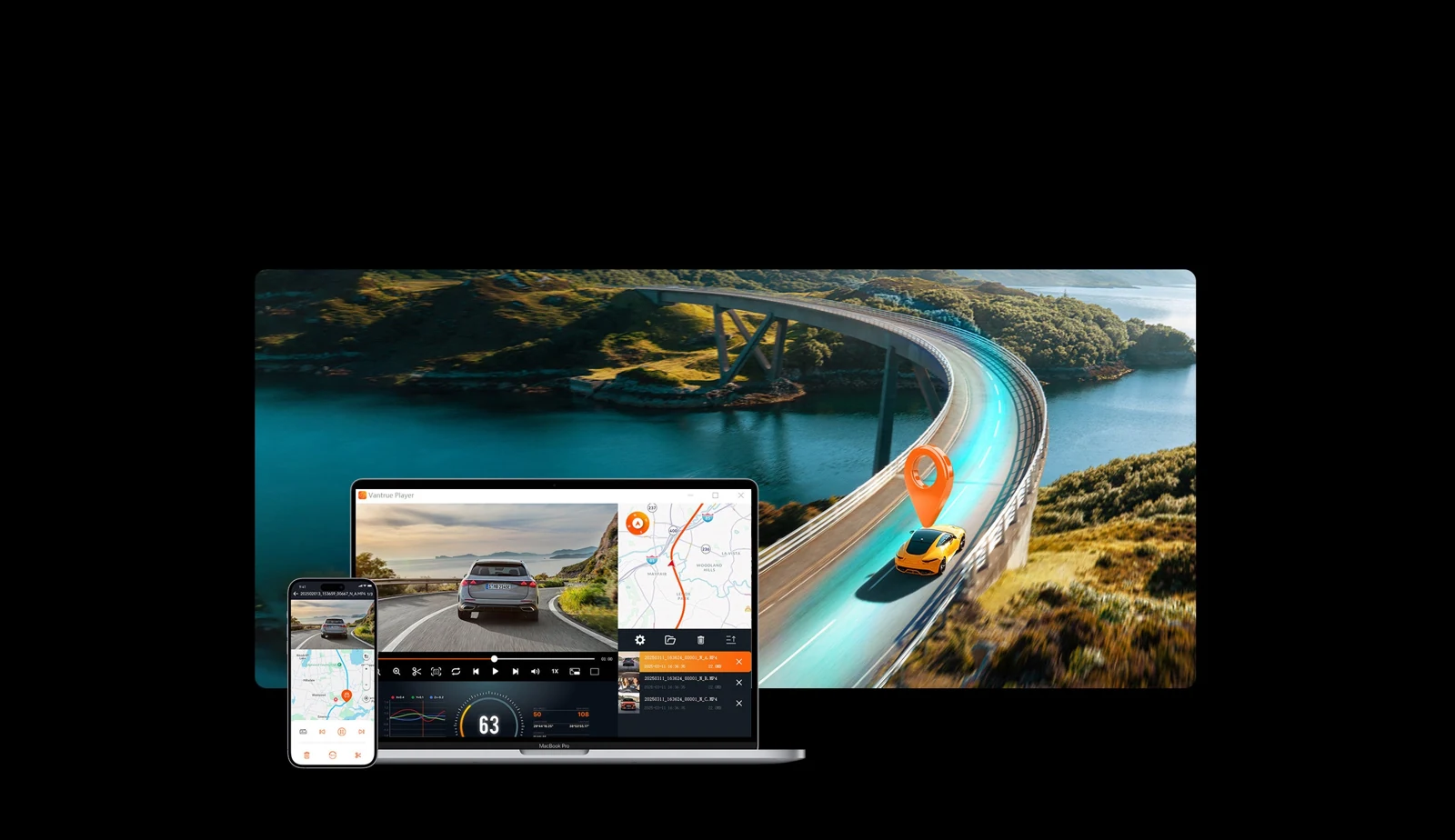 Vantrue Nexus 4 Pro S (N4 Pro S) 3-Channel Dash Cam — GPS 1