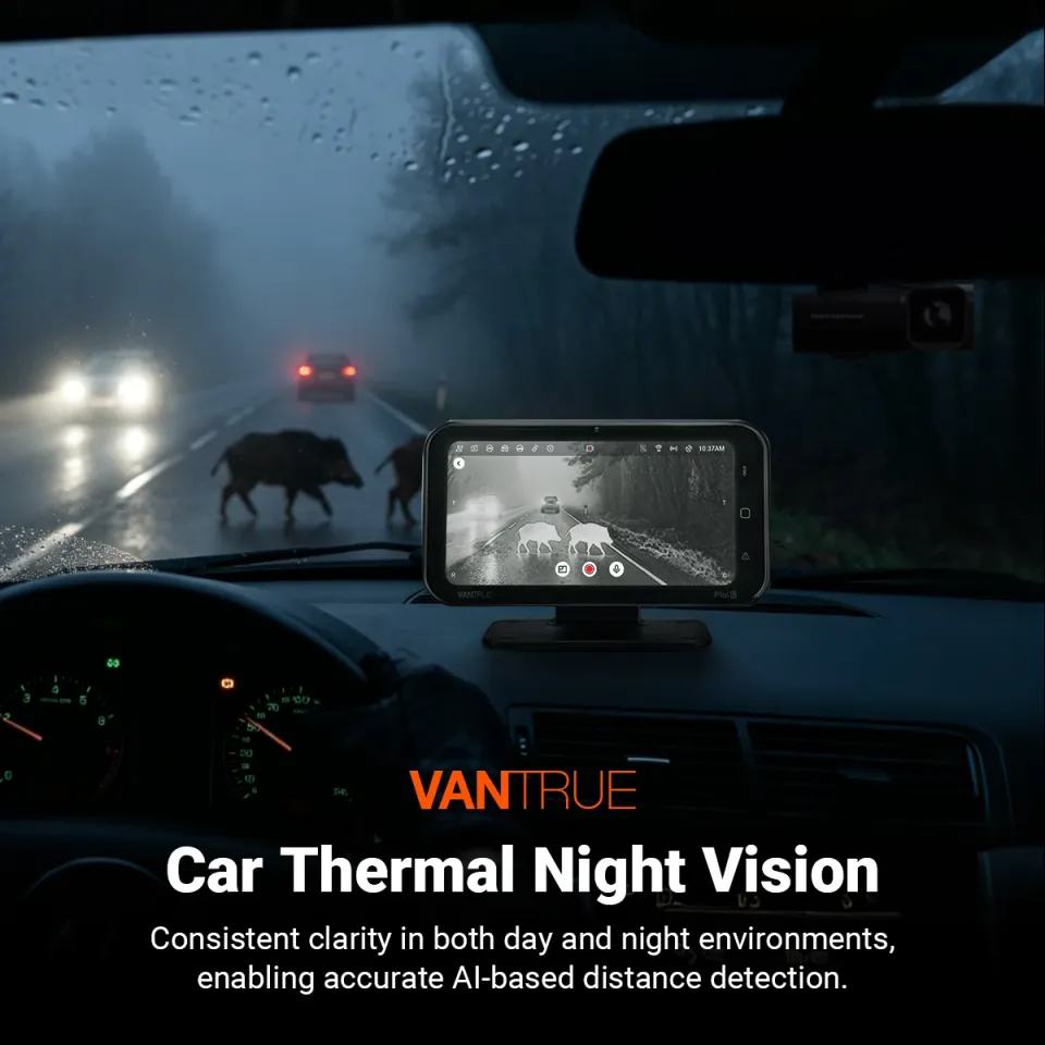 Vantrue thermal camera night visibility illustration for the optional upgrade