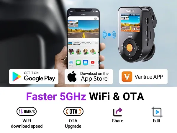 Vantrue S1 Pro Max Wi-Fi app connectivity