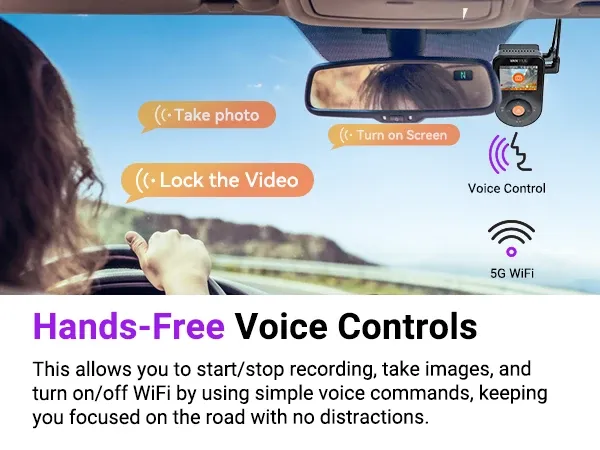 Hands-free voice commands for the Vantrue S1 Pro Max